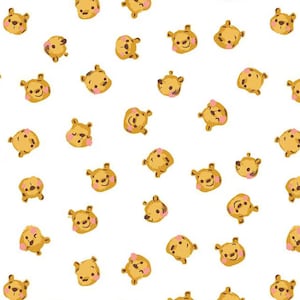 100 Aker Woods Pooh Brain White- C15174- Riley Blake Designs-  Winnie the Pooh- Piglet- Tigger- Children's Books- Quilting Cotton Fabric