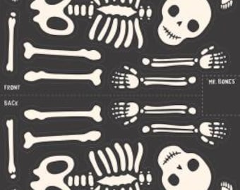 Hey Pumpkin Mr. Bones Jr. Panel- Riley Blake Designs-  36" x 43"- Skeleton Panel- Halloween- Quilting Cotton Fabric