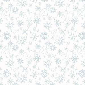 Santa&#39;s Tree Farm Snowflakes Snowy C16454- Riley Blake Designs- Snow- Snowflakes- Blue Snowflakes- Quilting Cotton Fabric