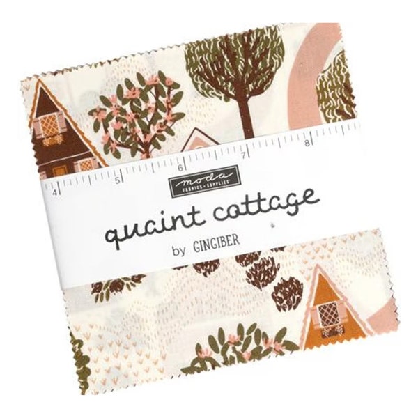 Quaint Cottage Charm Pack by Gingiber for Moda Fabrics 48370PP 42 5" Fabric Squares