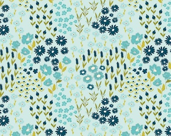 Feed My Soul Flower Garden Powder-C14551- Riley Blake Designs- Flowers- Field of Flowers- Quilting Cotton Fabric