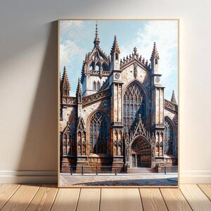 Printable St. Giles Cathedral Digital Download | Historic Landmark Wall Art for Home & Office | Travel Photography Souvenir | Scotland Gift