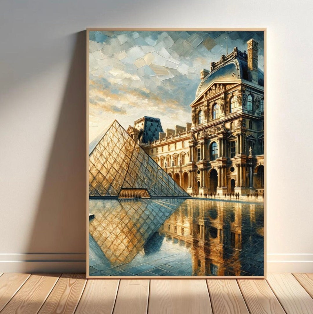 Printable Louvre Museum Digital Download Iconic Paris Wall Art for Home ...