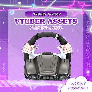 Rigged and Controllable Steering Wheel with Custom skintone [Vtuber Asset For Vtube Studio]