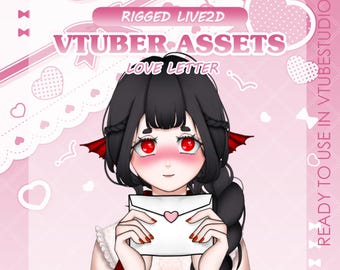 Rigged Love Letter Asset | Customizable Skin and Nails! | Adjust Elbow Distance | Vtuber Asset
