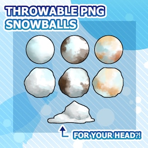 Vtuber asset Throwables Snowballs Png assets