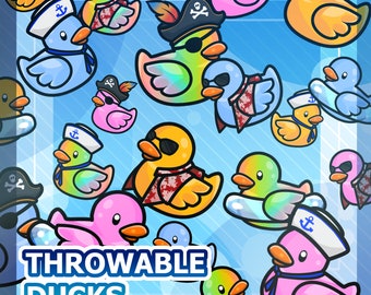 Rubber Duck Sub Badges: Vtuber Throwables, Bit Badges