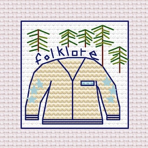 Folklore Cross Stitch Pattern