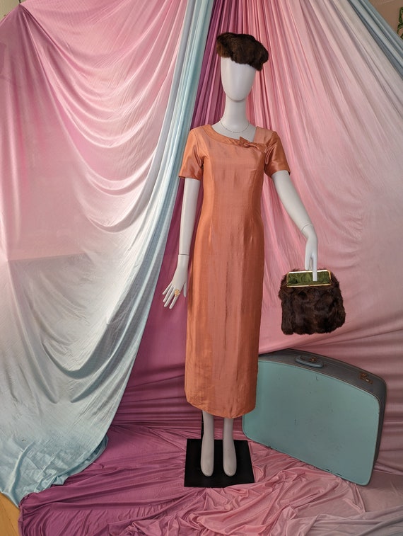 1950s Silk Taffeta Dress - image 7