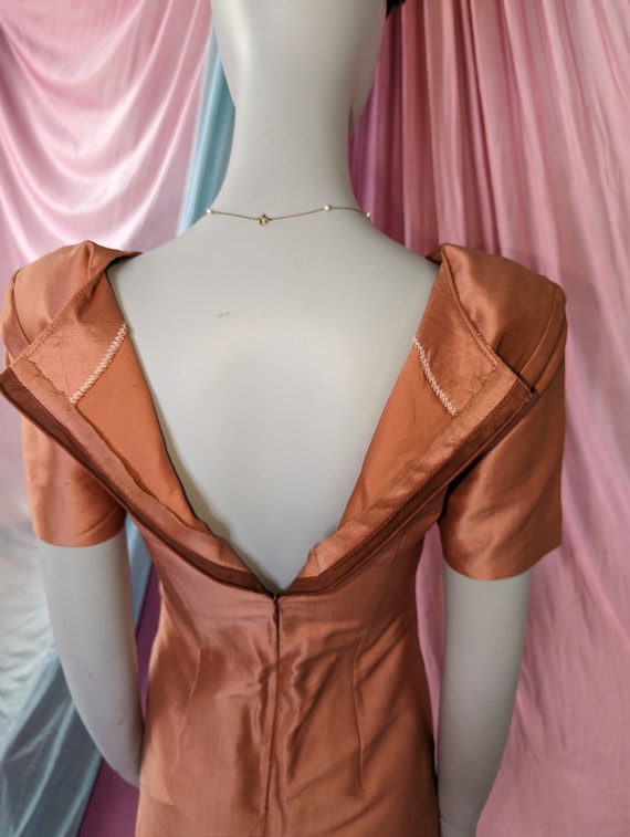 1950s Silk Taffeta Dress - image 4