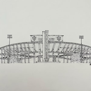Indiana University Memorial Stadium Drawing