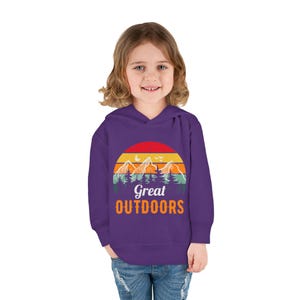 Great Outdoors Toddler Pullover Fleece Hoodie, Kids Hoodie, Outdoor Adventures, Family Camping, Fall Apparel, Gift for Toddlers