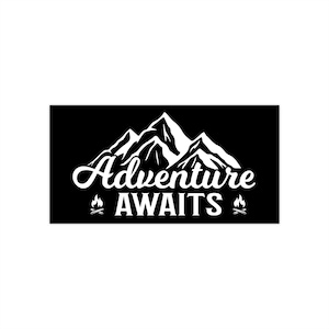Adventure Awaits Bumper Sticker, Outdoor Decor, Road Trip Decor, Camping Gift, Travel Enthusiast, Adventure Lover