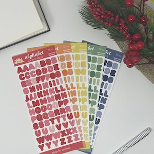 Alphabet Sticker Sheets, 5 options