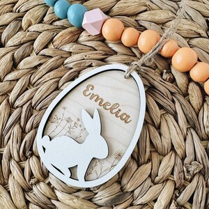 Étiquette personnalisée pour panier de Pâques Lapin Nom de carte de lieu de Pâques personnalisé Nom de panier de Pâques breloque pour enfant Panier de Pâques pour enfant Cadeau enfant