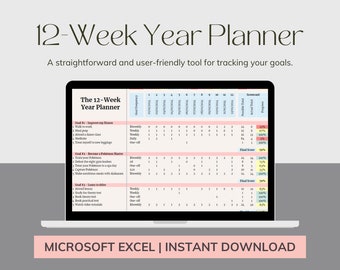 12-Week Year Inspired Spreadsheet Planner | Microsoft Excel