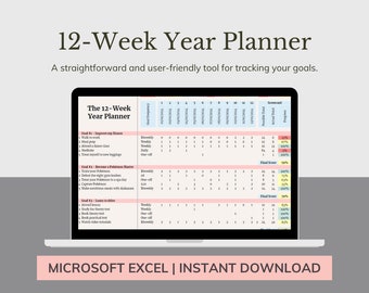 Agenda 12 semaines | Microsoft Excel
