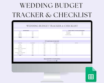Planificador de presupuesto de boda / Hojas de cálculo de Google