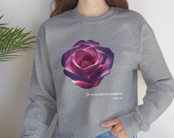 Fearfully and Wonderfully Made Crewneck Sweatshirt,,Colorful Sweater,