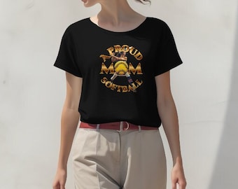 Softbal moeder, honkbal softbal moeder, softbal moeder cadeau, softbal moeder TShirt, softbal moeder Tee, Senior softbal moeder, team, trotse softbal moeder