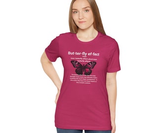 Butterfly Short Sleeve Tee, Pink Tee shirt, Butterfly Shirt