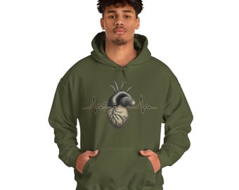 Heartbeat Hoodie, Heart Beat, Blended Hooded, Sweatshirt, Blend Sweatshirt, Heartbeat Hoodie