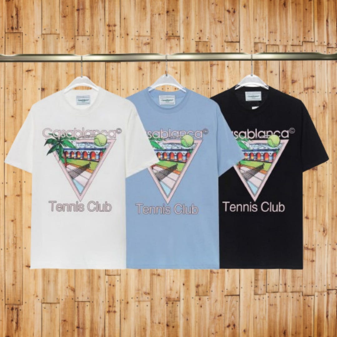 Casablanca T Shirts Fashion Print Street