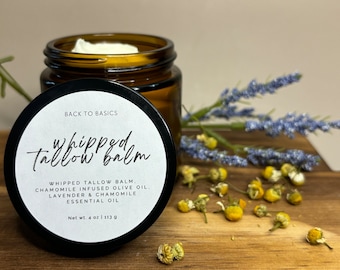 Lavender & Chamomile Whipped Tallow Balm 4oz