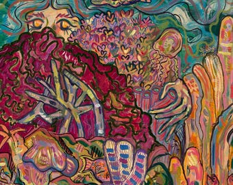 Sueños de coral / Impresión de pintura multimedia