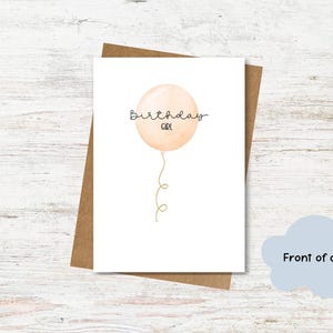 Birthday Girl Balloon Card, Celebrate, Special Day, Best Day Cards