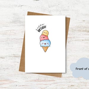 Ice Cream Scoops Birthday Card, Celebrate, Special Day, Best Day Cards