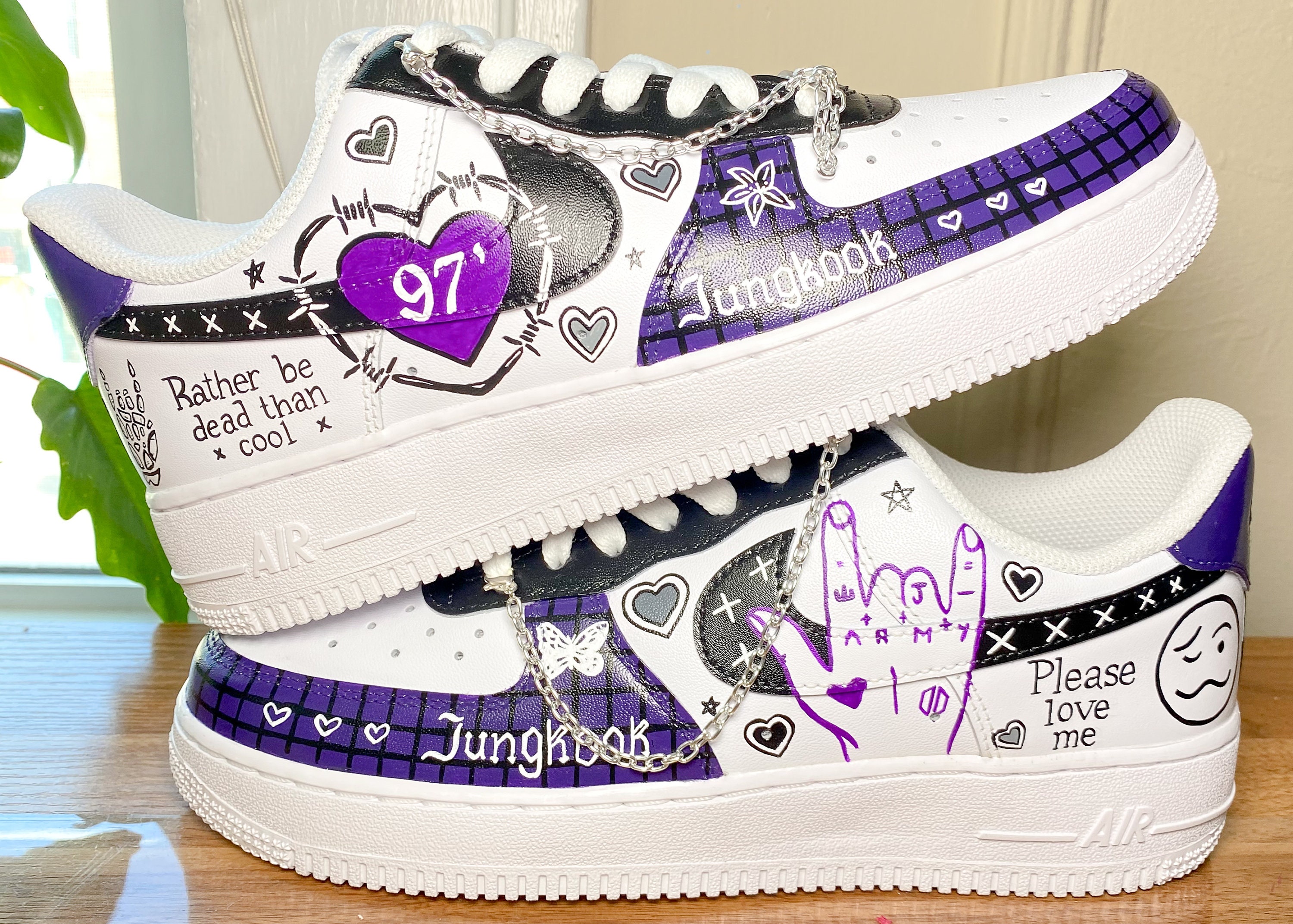 Bts painted shoes best sale