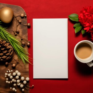 Mockup de cartão de Natal, Mockup de cartão de felicitações em branco, Mockup de convite de Natal, Mockup de menu de Natal, Mockup de menu de casamento Menu PNG
