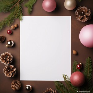 Mockup de cartão de felicitações de Natal, modelo de cartão de Natal em branco, mockup de convite de casamento, mockup de papelaria de Natal, cartão de papel digital festivo