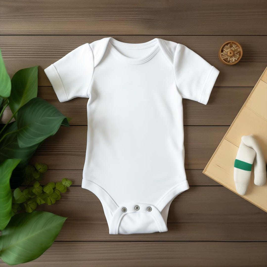 Baby Onesie Mockup, PNG Digital Download, Customizable Baby Clothing ...