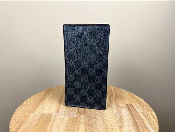 Authentic Damier Graphite Brazza Long Wallet, Lon… - image 2