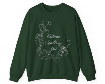 Obstinate Headstrong Girl Pride and Prejudice, Jane Austen Sweatshirt, Book Lover Sweatshirt Unisex Heavy Blend™ Crewneck Sweatshirt