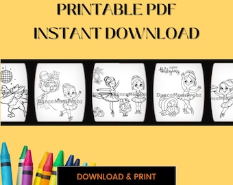 Thanksgiving Dancer Coloring Pages – Printable PDF for Kids, Moms & Dance Studios – Fun Thanksgiving Activity for Dance Lovers
