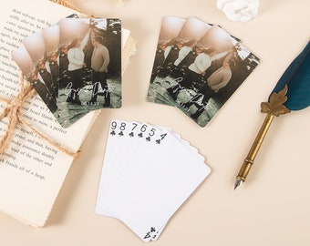 Foto di coppia personalizzate Carte da gioco, Carte da gioco nuziali, Regalo personalizzato per anniversario, Bomboniere per feste di matrimonio, Regalo personalizzato, Regalo di nozze