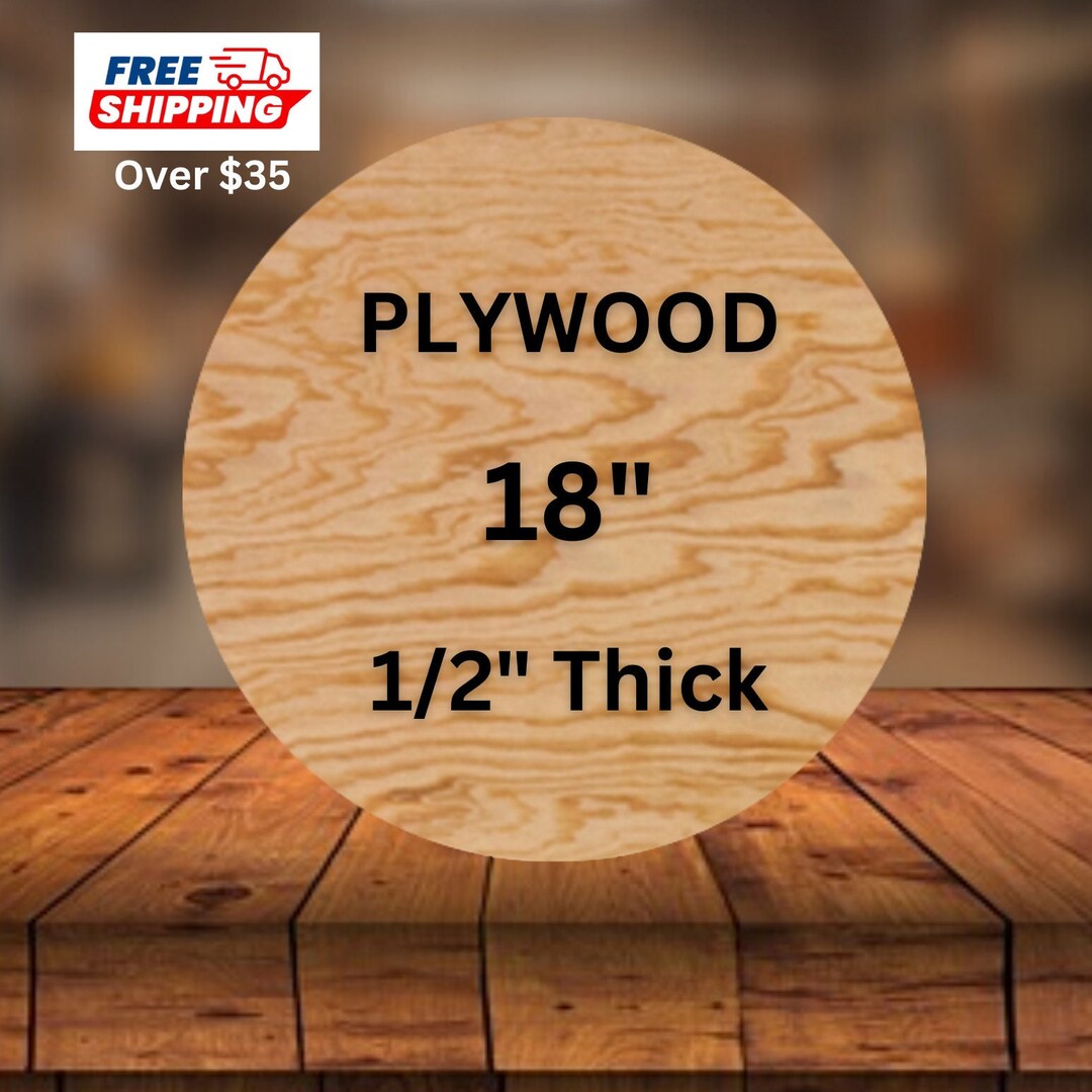 18 Inch Plywood Rounds CNC Cut Wood Rounds 1/2 Thick Ready to Paint DIY