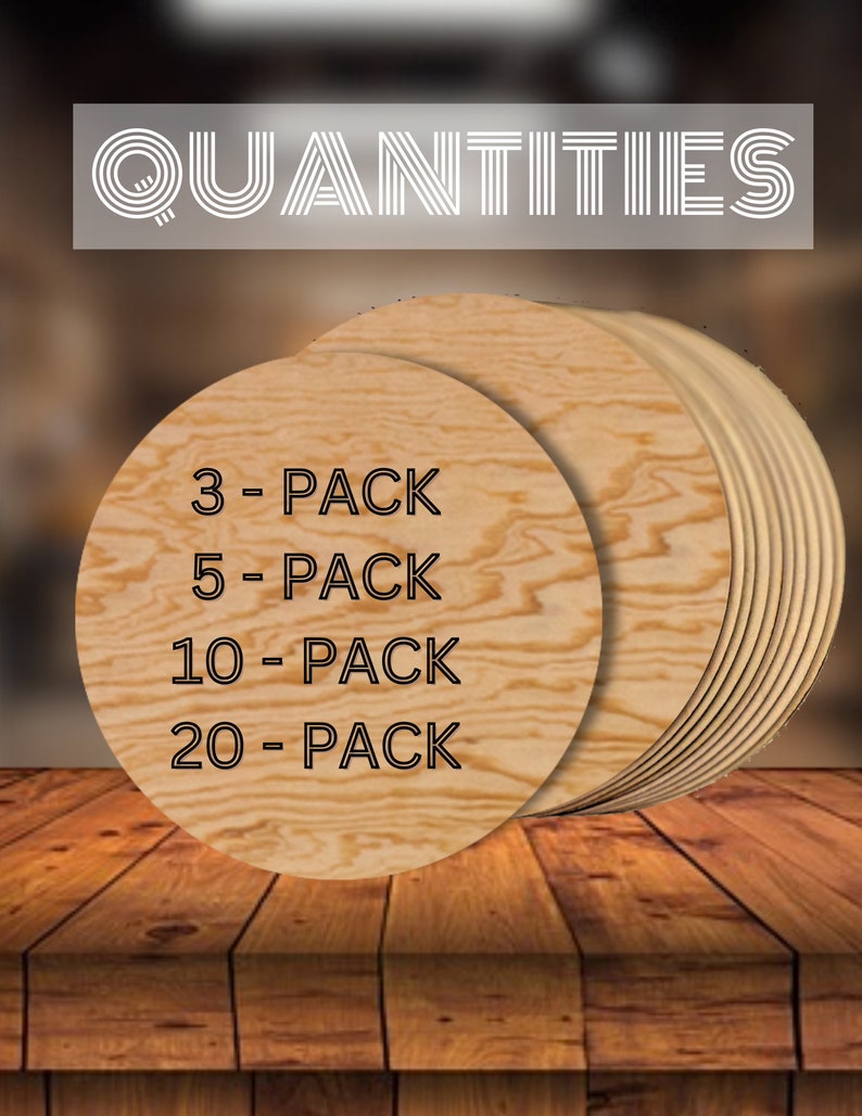 Plywood Rounds Pack of 18 Circles 1/2 Thick CNC Cut Wood Rounds Ready