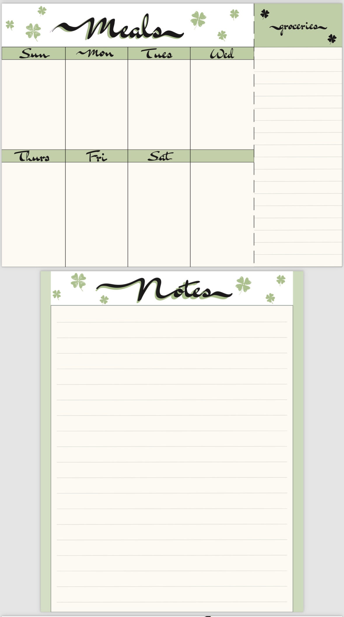 Printable Calendar With Task List, Workout Planner, Meal Planner ...
