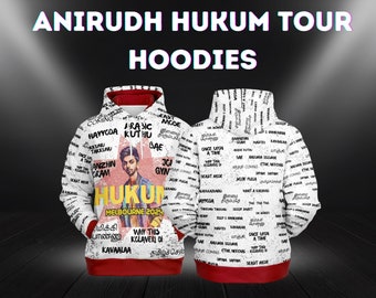 Anirudh Australia HUKUM Tour Unisex Adult Hoodies | Limited Edition | Concert Fashion | Sydney | Melbourne | Tamil Hits Kollywood Music Fans