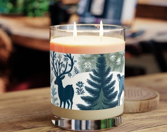 Alpine Toile Aromatherapy Candle - scents: White Tea + Fig, Lavender + Sage or Ocean Mist + Moss. Full Glass, 11oz, scented candle