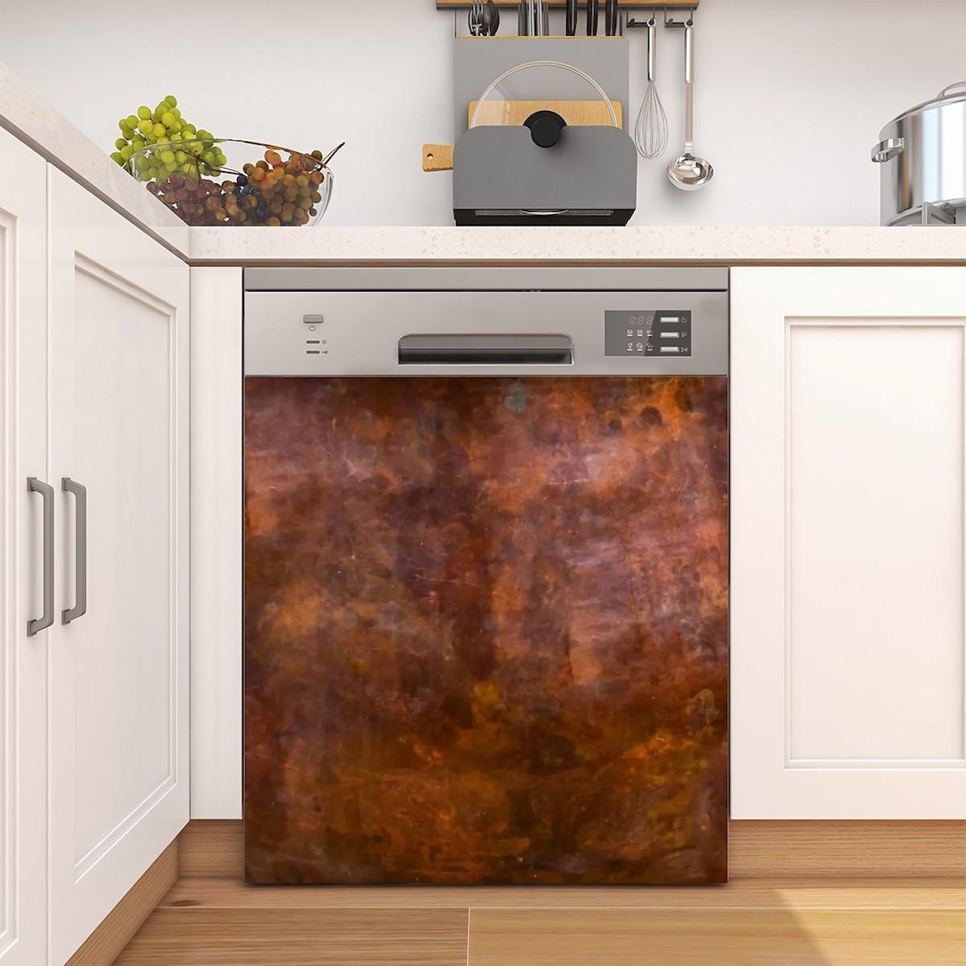 Patinaed Copper Look Dishwasher Magnet Cover Magnetic Cover Dishwasher ...