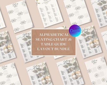 Alphabetical Seating Chart Template |Editable Wedding Seating Chart |Event Seating Chart |Modern Seating Template | Printable| Seating Plan
