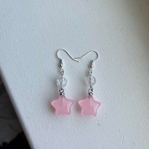 Pink Star Earrings