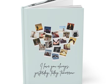 Diario personalizado de tapa dura, ¡añade hasta 21 fotos, mensaje/nombre personalizado y un diseño absolutamente adorable!