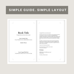MS Word Book Template for KDP Fiction Self Publish Help Guide One