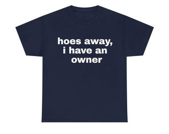 Hoes Away I Have An Owner T-Shirt, Funny Sarcastic Humorous